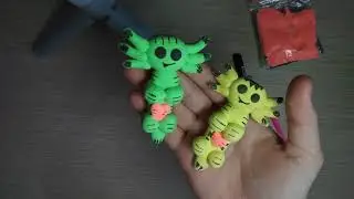 Как слепить ЯЩЕРКУ из легкого пластилина❤️❤️❤️