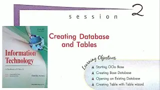 Sumita Arora Creating Database and Tables Information Technology Class 10 | creating database