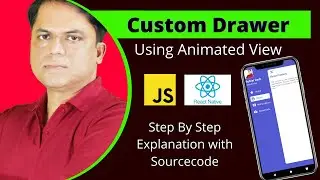 React Native Custom Drawer 🔥 Using Animation View By Subrata Das 🔥
