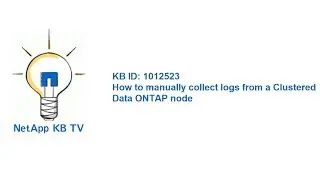 How to manually collect logs from a Clustered Data ONTAP node