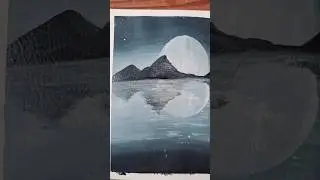 Acrylic landscape painting for beginners #acyrlic #painting #drawing #acrylicpainting #easydrawing