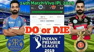 RR vs RCB Dream11 | 2nd April 2019 | 14th Match vivo ipl 2019