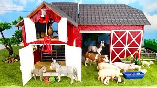 DIY Tractor farm Diorama/ Cattle farm House/Cows/Bulls/Vacas/Mucche/Sheep/Horse