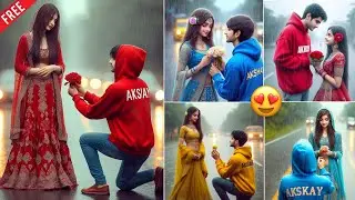 Create 3D Ai Couple Propose imagecreator 2024 | Couple propose ai photo editing bing image creator