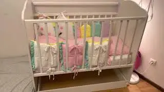 Кровать + матрасик+ бортики + постельное белье