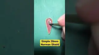 Painting a 28mm Norman shield timelapse