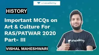 Imp MCQs Rajasthan Art & Culture For RAS/PATWAR 2020 Part - III | Vishal Maheshwari | RPSC 2020