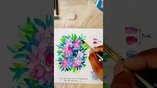 Simple flower wash tutorial - Watercolors for beginners!