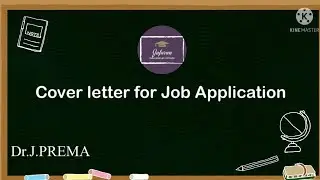 Cover letter for job applications  # in ( Tamil) # by Dr. J. Prema
