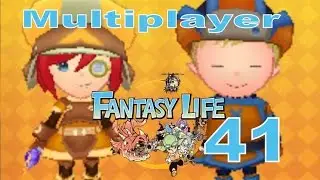 Fantasy Life Let's Play Walkthrough 41 - Multiplayer - Sand, Caves, Bones And Ironestone Golem!