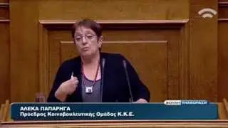 ΑΛΕΚΑ ΠΑΠΑΡΗΓΑ ΒΟΥΛΗ ΓΙΑ THN ΤΡΟΠΟΛΟΓΙΑ ΑΝΑΣΤΟΛΗΣ ΧΡΗΜΑΤΟΔΟΤΗΣΗΣ ΤΗΣ ΧΡΥΣΗΣ ΑΥΓΗΣ