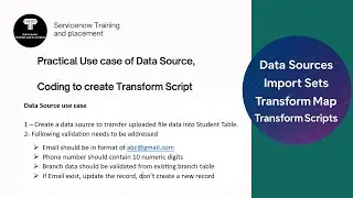How to import File data using Data Source | Practical Implementation | Transform Script Validation