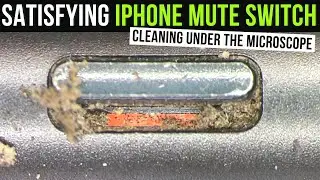 Satisfying iPhone Mute Switch cleaning under the microscope at Phone Fix Craft