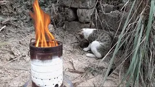 A small fireplace perfect for winter 2025! DIY heater without electricity