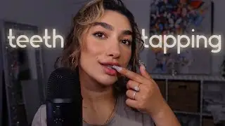 ASMR • tapping on my braces in mouth sounds?? (max sensitivity)