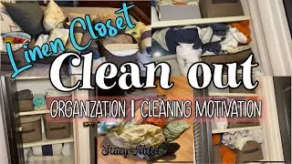 LINEN CLOSET CLEANOUT | CLEANING MOTIVATION | Stacy Miller