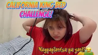 Californiakingbed Challenge kay misis! Grabe ginawa niya yung challenge habang nagpaplantsa pa siya
