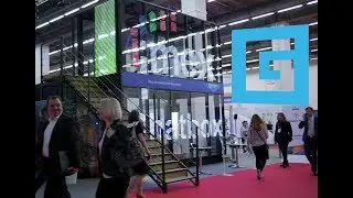 Transparent media facade container at IMEX Frankfurt l [G-SMATT Europe]