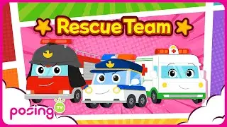Super Rescue Team vs Firefighters in EPIC Car Songs Battle! 🚓🚒🚑 #cars #kidsrhymes