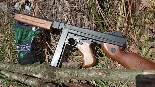 CYMA CM.033 AEG 6mm BB. Страйкбольная электро-пневматическая реплика М1А1 Thompson SMG.