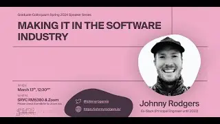 SIAT Speaker Series: Making it in the software industry