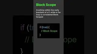 Block Scope In Javascript 