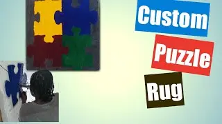 Puzzle Rug Tufting//tufting process