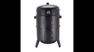 Factory direct sell 3 in 1 BBQ smoker grill 3 layers vertical BBQ grill for outdoor