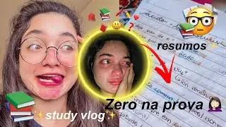 STUDYVLOG realzão 📚 | ZEREI uma prova 🤦🏻‍♀️😳