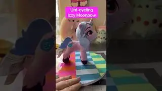 Time to uni-cycle an #izzymoonbow official #plush. This is one of my fav upgrades! #mylittlepony