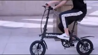 Alfawise X1 Folding E-bike Bicycle Electric Bike with 250W Motor 25km/h Speed - Black 10.4Ah Battery
