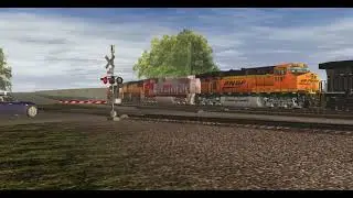 Trainz 2019 Lashup lead NS Manifest at Elkhart