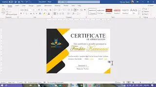 How To Make a Certificate Design in Microsoft Word | Certificate Design in MS Word.