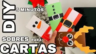 COMO HACER SOBRES PARA CARTAS FÁCILES/ CARTA NAVIDEÑA/ DECORACIONES NAVIDEÑAS FÁCILES/ SOBRE CARTA