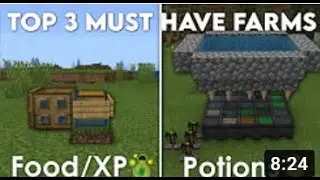 Minecraft  Top 3 Early Game Farms for Bedrock Edition!