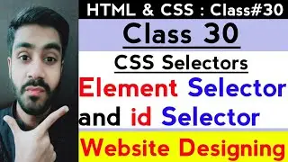 What is CSS Selectors | Use Of Element Selector And id Selector Using internal CSS | Urdu / हिन्दी