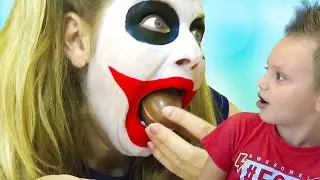 Johny Johny Yes Papa Pretend Play Джони Джони ес Папа В Реальной жизни c Джокер