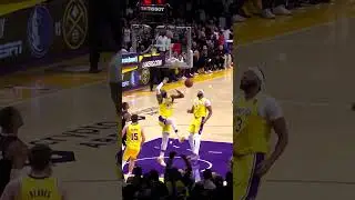Year 21 and LeBron is still slamming down lobs 🔥 