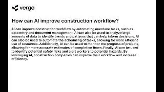 AI for Construction Workflow Optimization