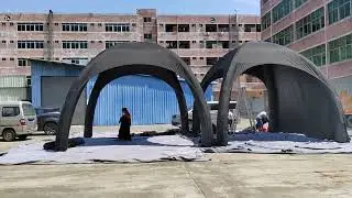 Unedited, One-Shot Video of Two 6-Meter inflatable X Tents Packaging Process
