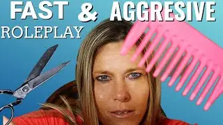 ASMR Roleplay - Fast & Aggressive Haircut and Makeover Roleplay👄✂