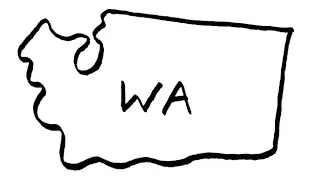 How to Draw the Outline Map of Washington | Easy Step-by-Step USA State Drawing @XYZArts007