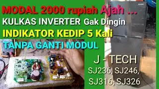 KULKAS SHARP J-TECH INVERTER || INDIKATOR KEDIP 5x MURAH SOLUSINYA