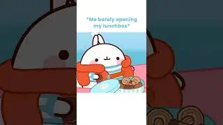 Me opening my lunchbox around my Friends #shorts #molangcartoons #funnycartoonsforkids