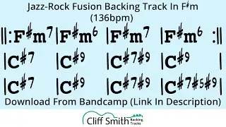 F# Minor - Fusion Backing Track (i V, 136bpm)