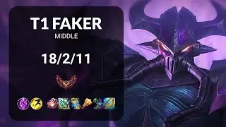 T1 Faker Kassadin vs Taliyah MIDDLE - KR  Patch 14.17