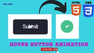 Creating Submit button with Check Hover Animation using Html and CSS || 