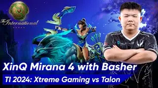 👀 XinQ MIRANA SUPPORT with BASHER | Dota 2 TI 2024 Gameplay