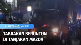 Kontainer Seruduk Kontainer dan Dua Minibus | Liputan 6 Kaltim