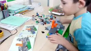 Собираем LEGO Minecraft продолжение.